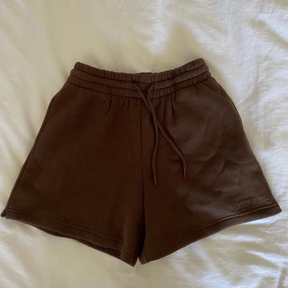 white fox boutique sweat shorts